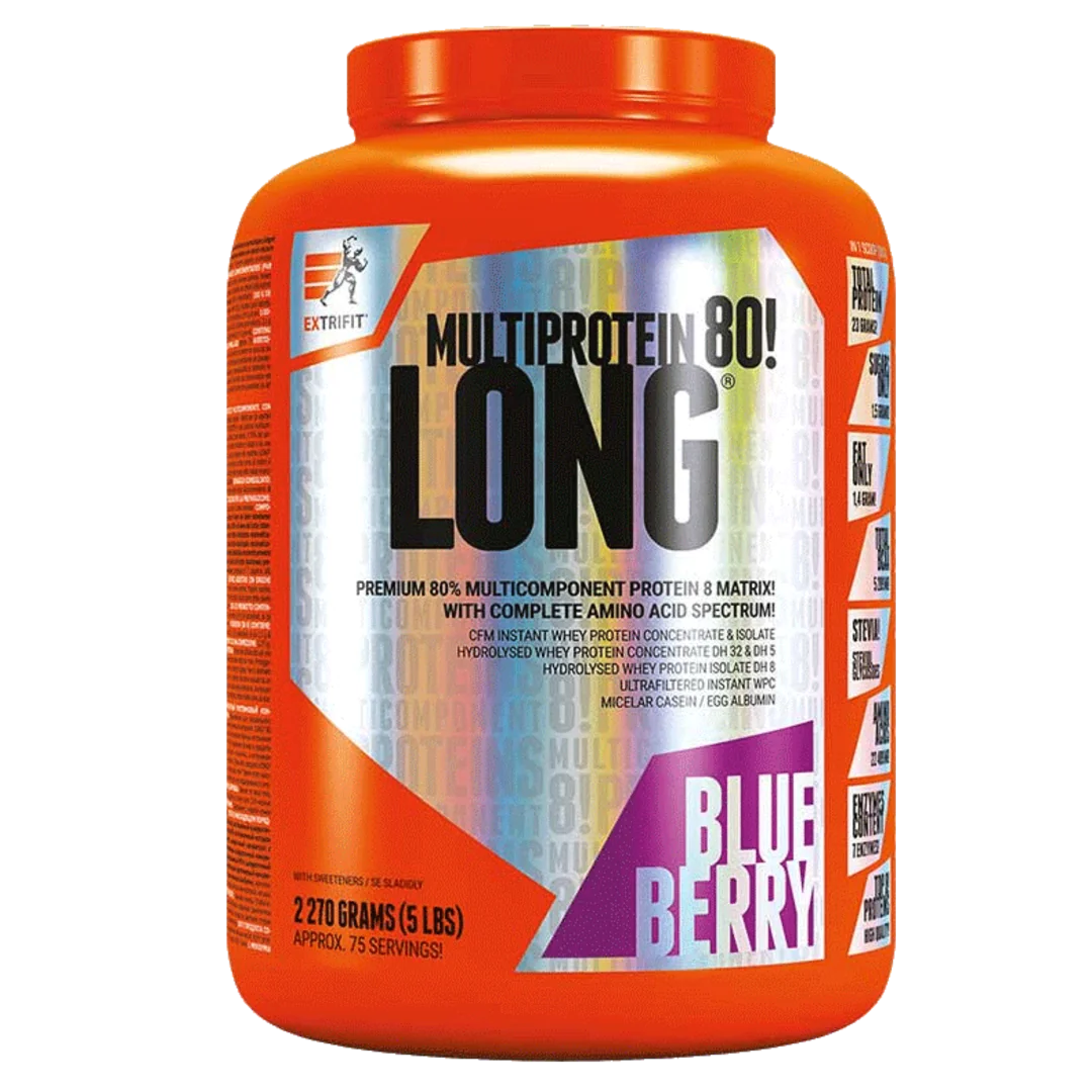 Extrifit Long 80 Multiprotein 2,27kg - jahoda, banán