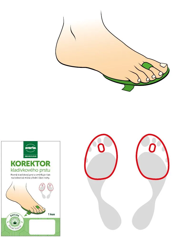 Svorto 050 Korektor kladívkového prstu vel. 36-40 1 ks