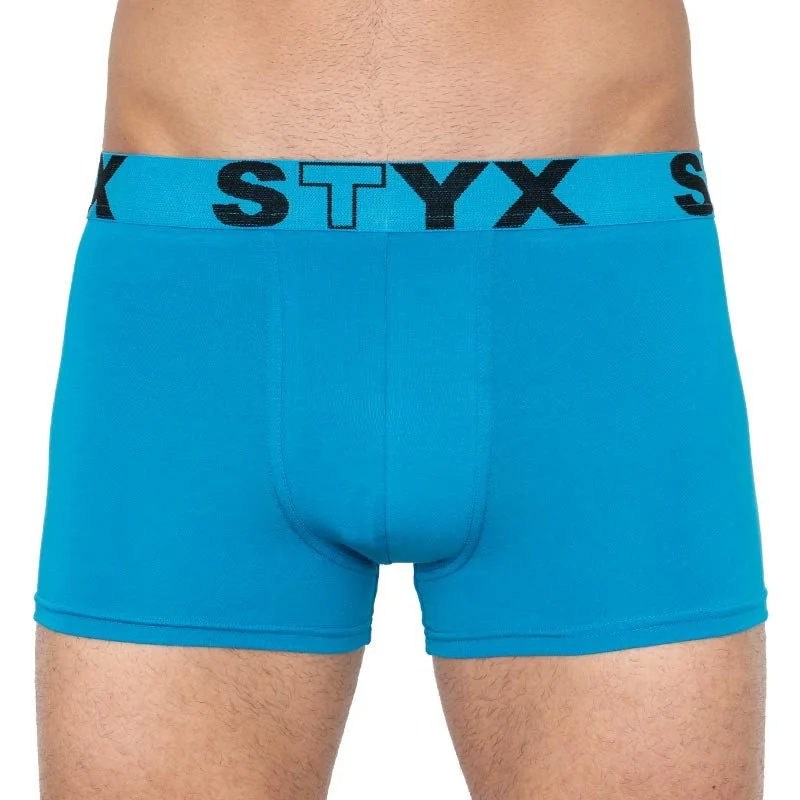 Styx 3PACK pánské boxerky sportovní guma modré (G9676869) L 