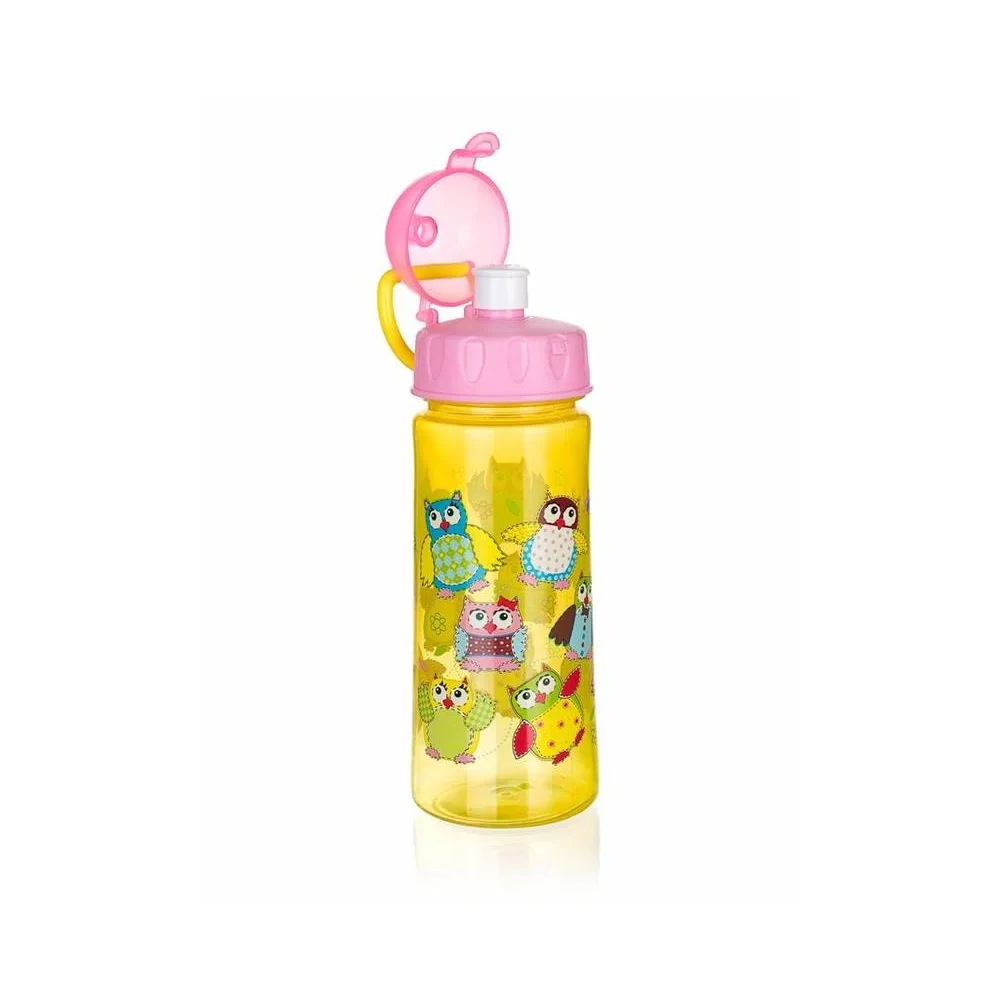 Banquet Láhev plastová Owls 500 ml Pink