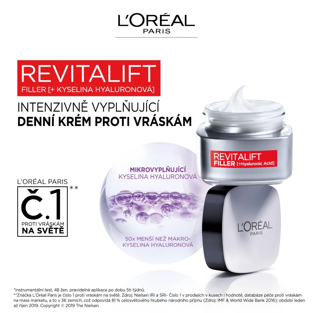 Loréal Paris Revitalift Filler [HA] vyplňující denní krém proti vráskám 50 ml