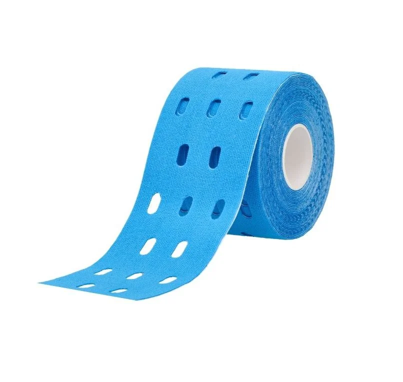 BronVit Sport Kinesio Tape děrovaný 5 cm x 5 m tejpovací páska modrá