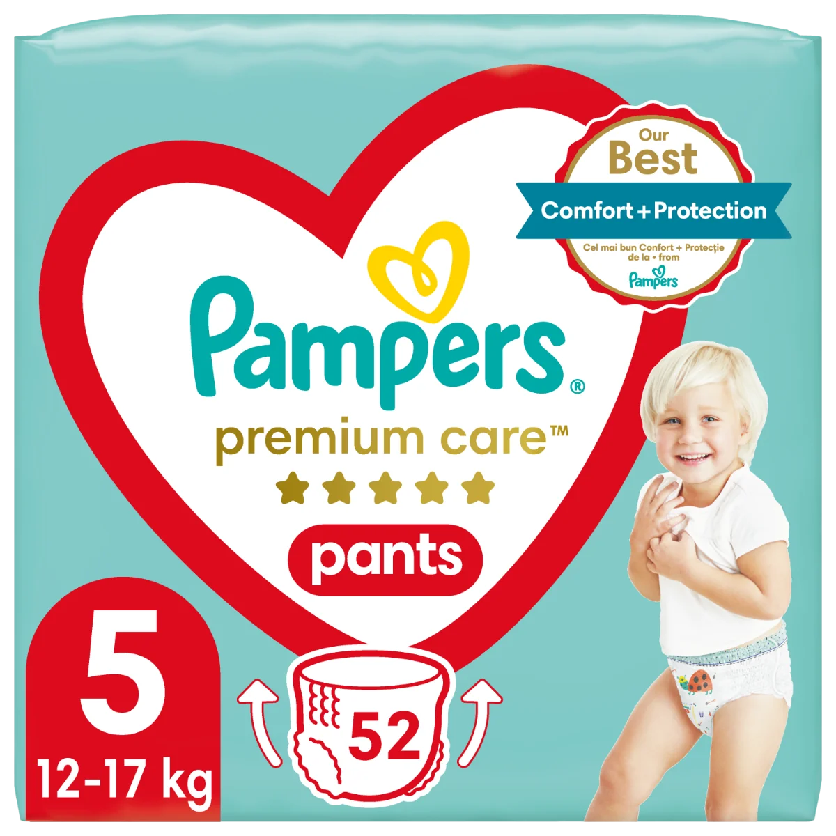 Pampers Premium Care Pants vel. 5 dětské plenkové kalhotky 52 ks