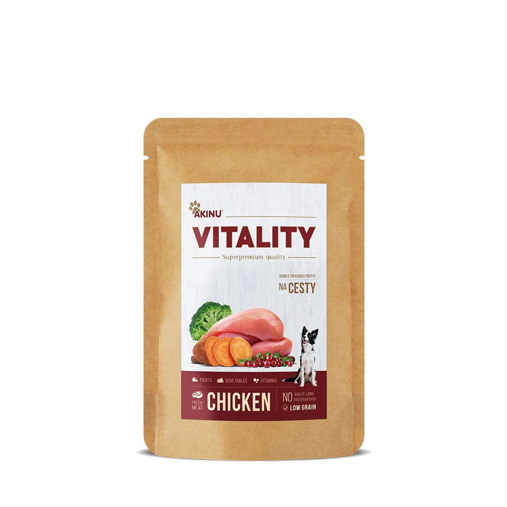 Akinu VITALITY na cesty kuřecí kapsička pro psy 150 g