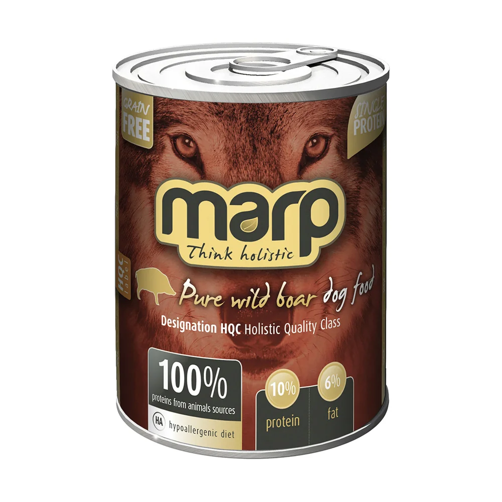 Marp Holistic Wild Boar Konzerva s divočákem krmivo pro psy 400 g