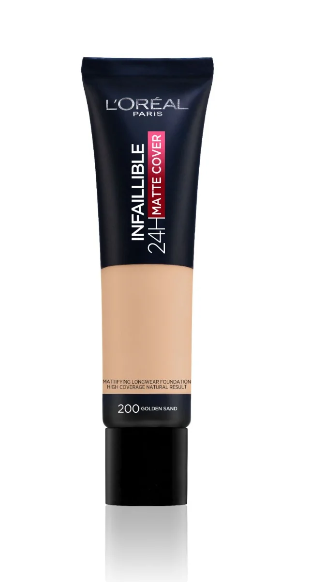 Loréal Paris Infaillible 32H Matte Cover odstín 200 Golden Sand dlouhotrvající make-up 30 ml