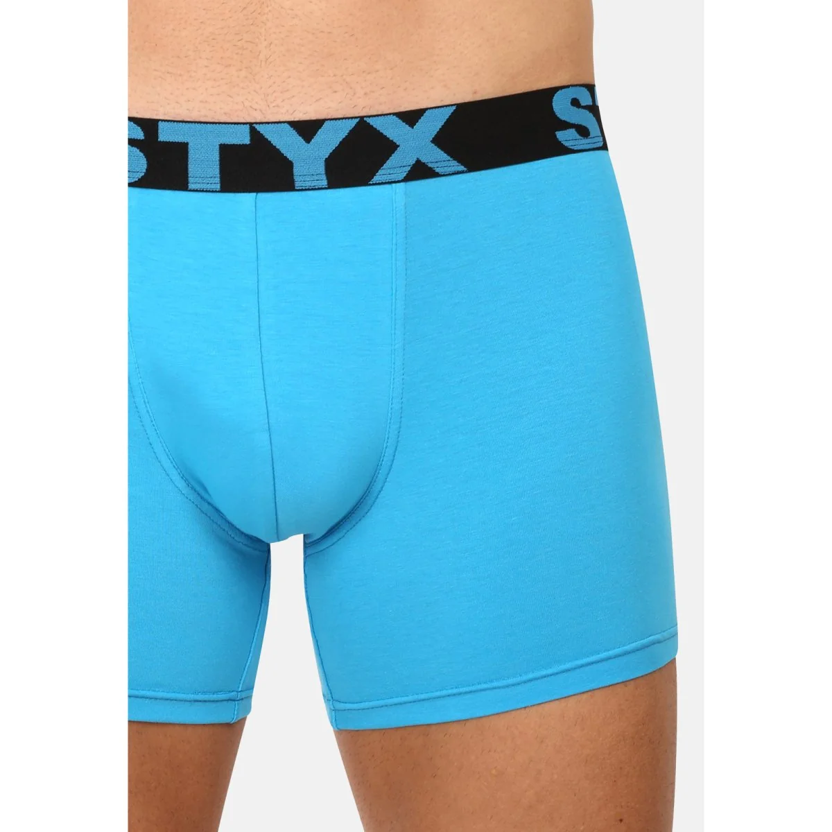 Styx Pánské boxerky long sportovní guma světle modré (U1169) XL 