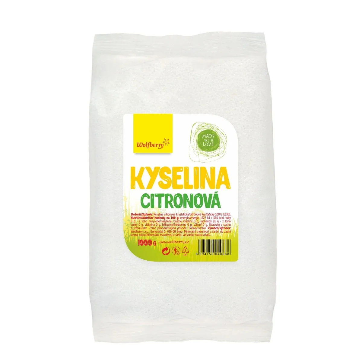 Wolfberry Kyselina citronová 1000 g