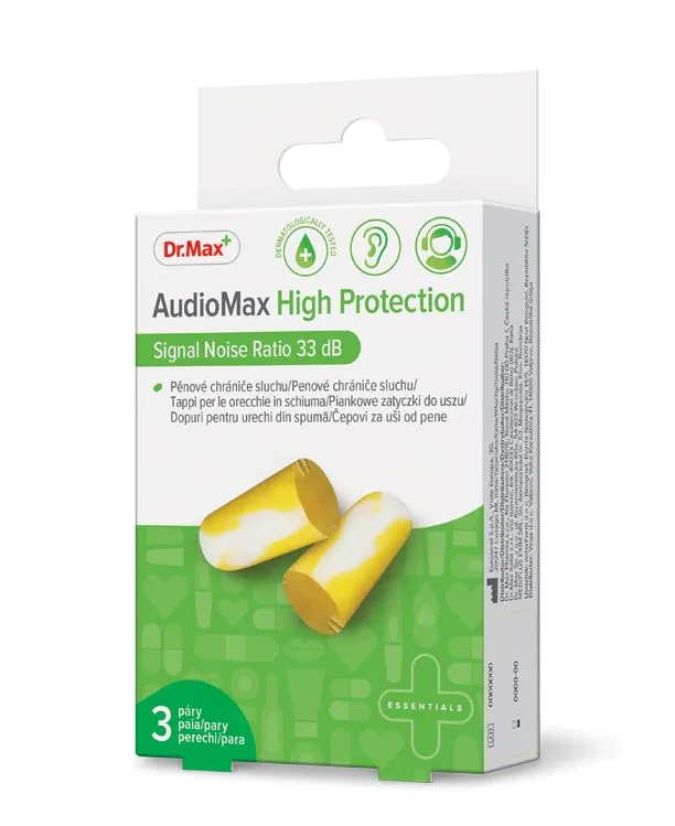 Dr. Max AudioMax High Protection 33 dB chrániče sluchu 3 páry