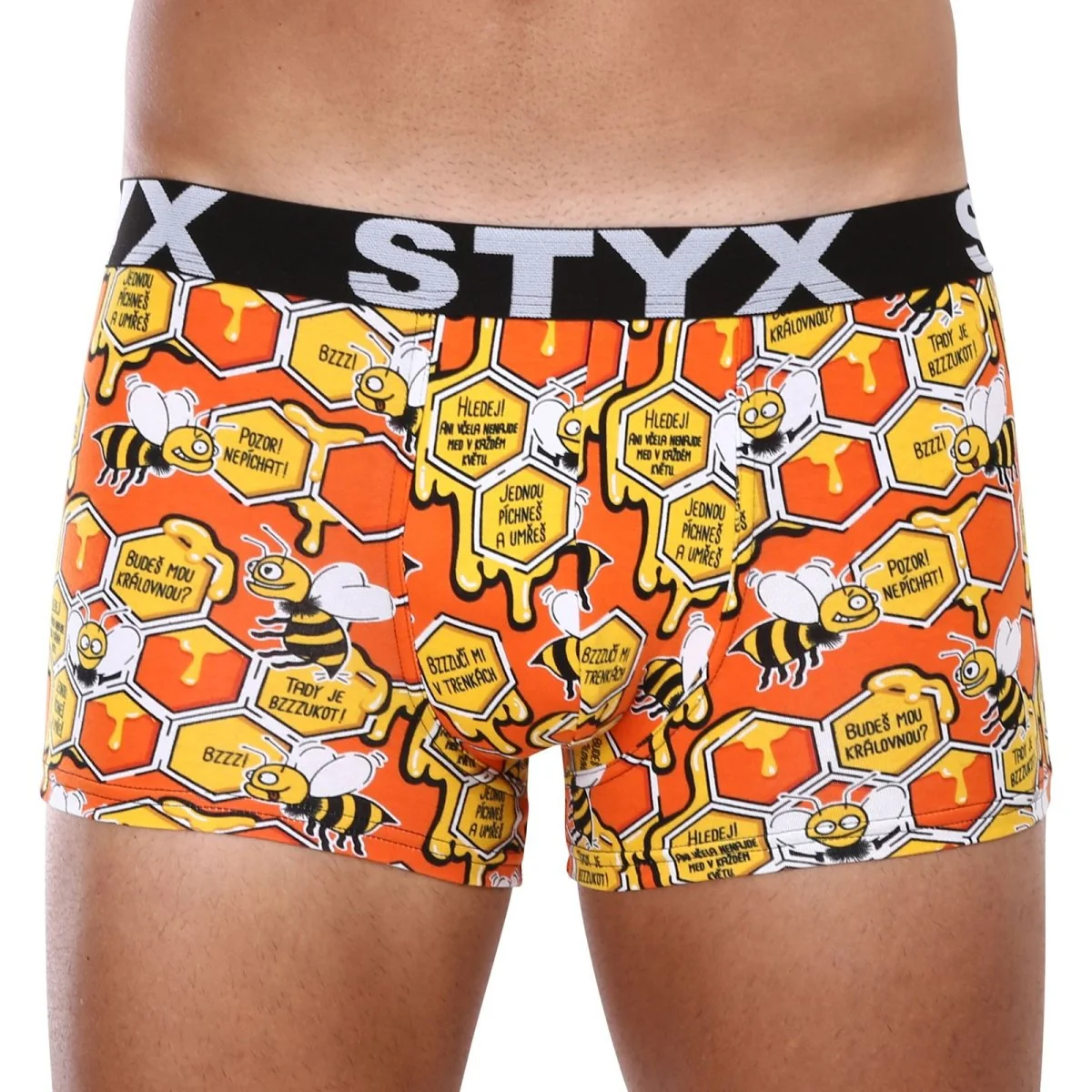 Styx 3PACK pánské boxerky art sportovní guma vícebarevné (3G13714) L 