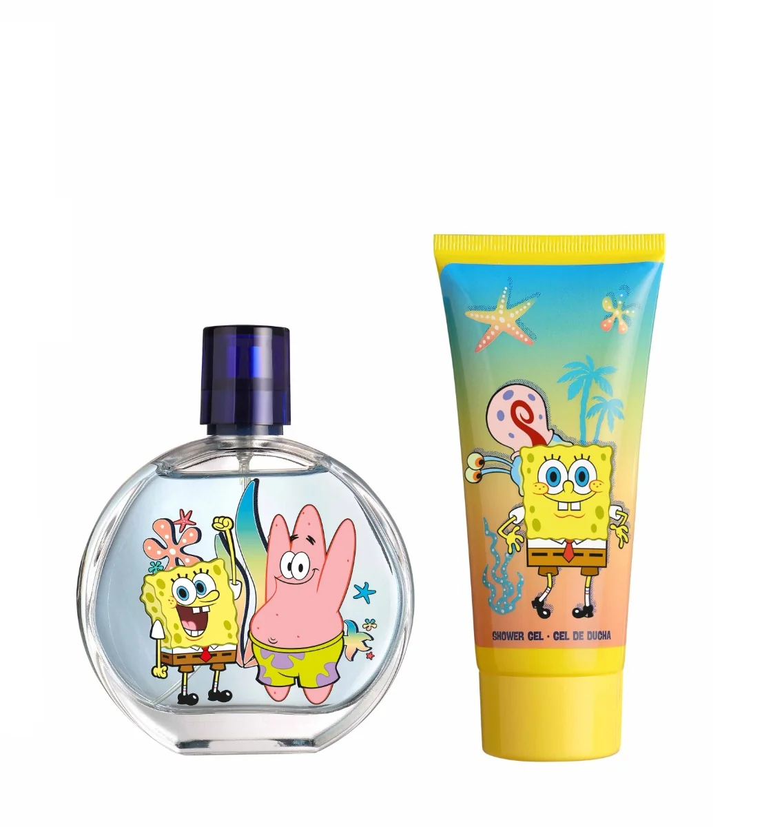 Nickelodeon Sponge Bob 3D Toaletní voda a sprchový gel dárková sada s batohem 100+100 ml