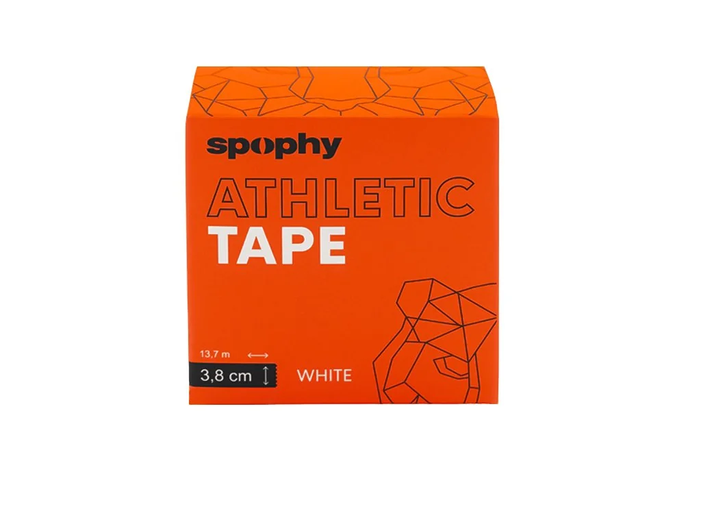 Spophy Athletic Tape 3,8 m x 13,7 m fixační tejp bílý