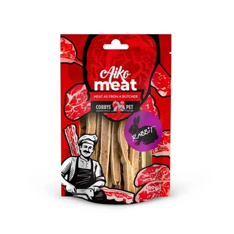 Cobbyspet AIKO Meat Rabbit Sandwich sušené králičí maso s treskou 100g 