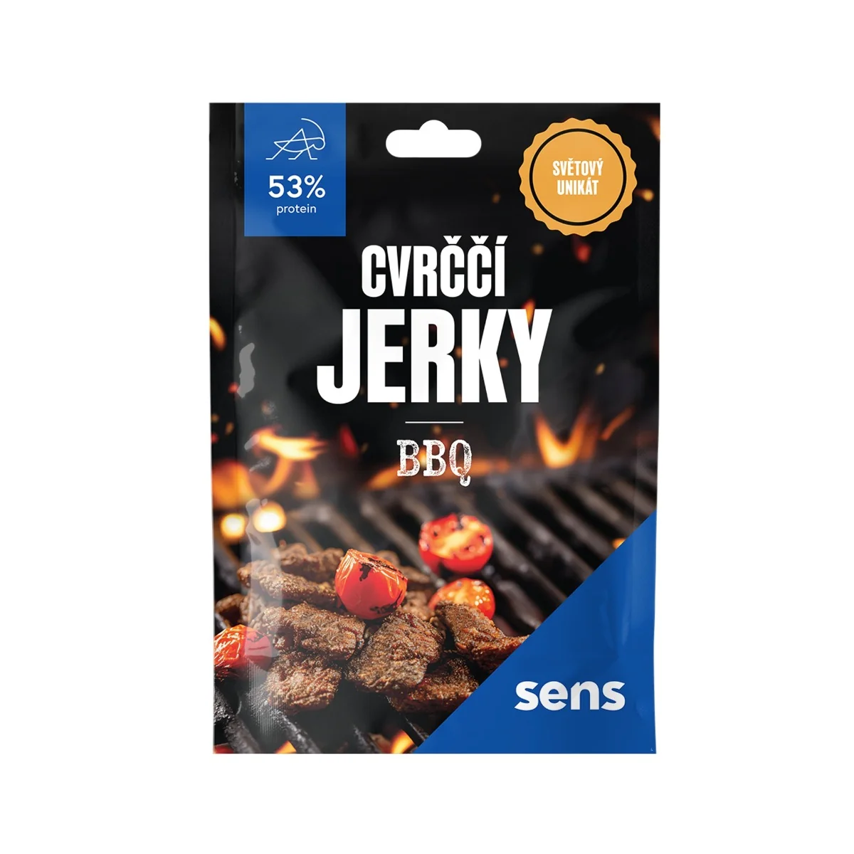 SENS Cvrččí Jerky 53% protein BBQ 25 g