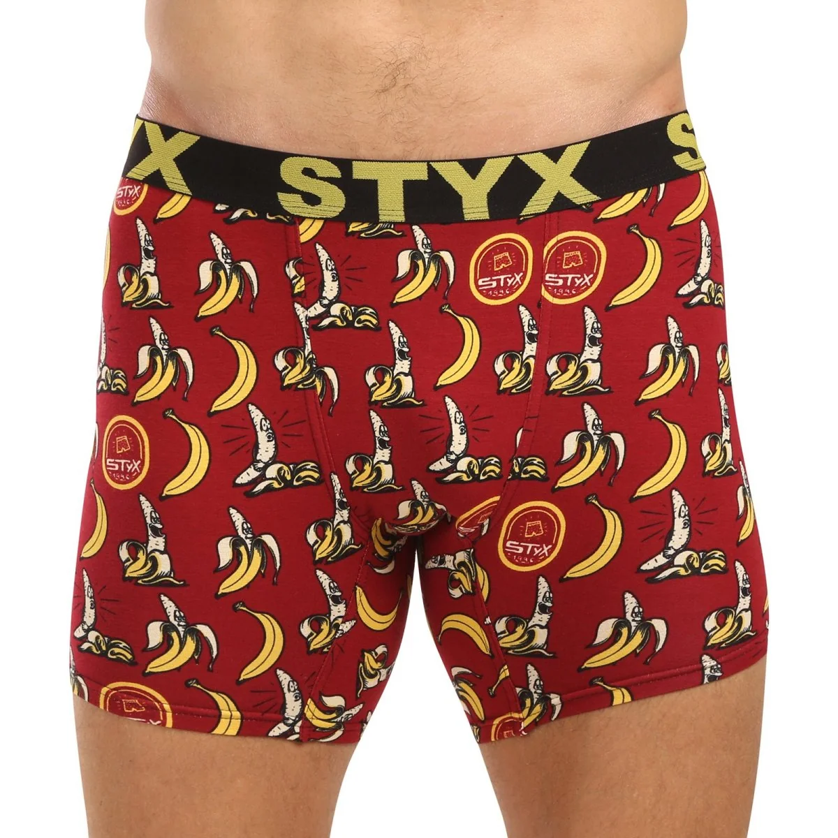 Styx Pánské boxerky long art sportovní guma banány (UN1359) XL