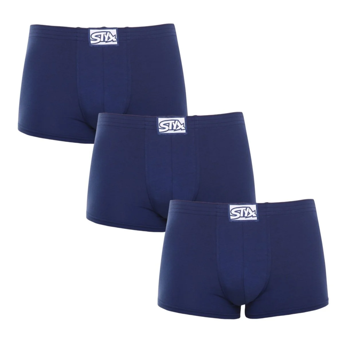 Styx 3PACK pánské boxerky klasická guma tmavě modré (3Q0968) M