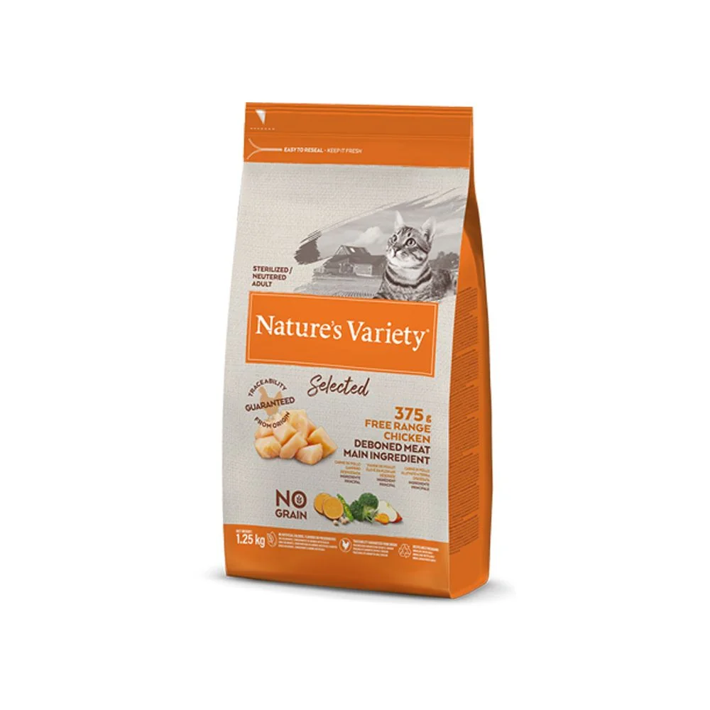 Natures Variety Selected pro kastrované kočky s kuřecím granule 1,25 kg