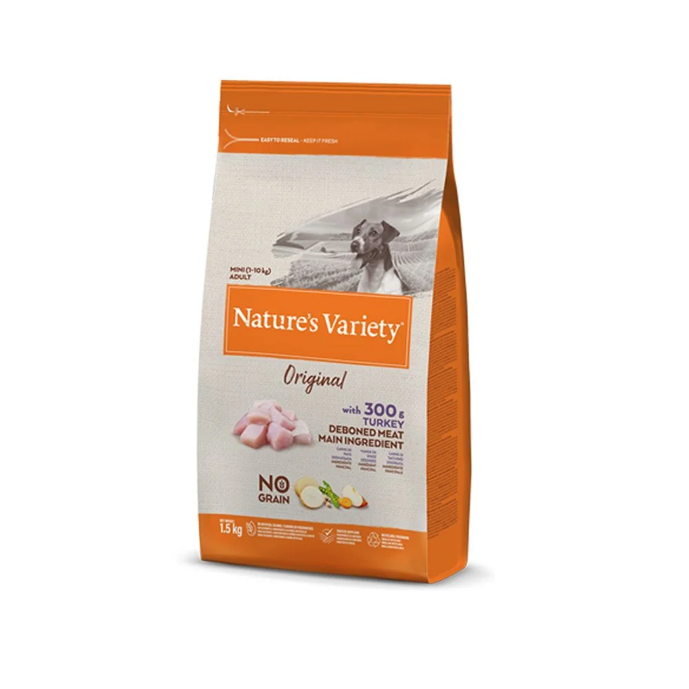 Natures Variety Original No grain pro malé psy s krůtou granule 1,5 kg