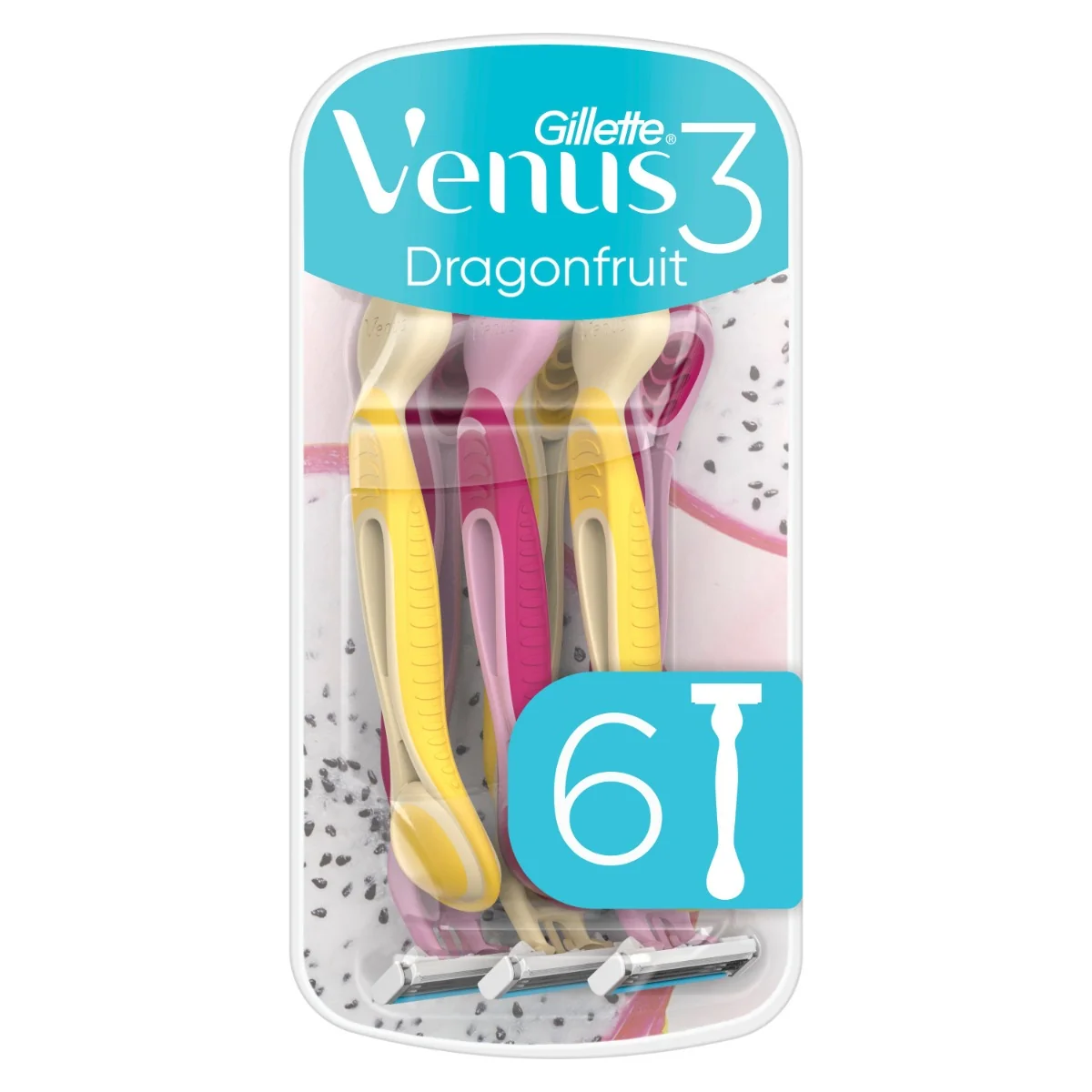 Gillette Venus 3 Dragonfruit jednorázové holítko 6 ks