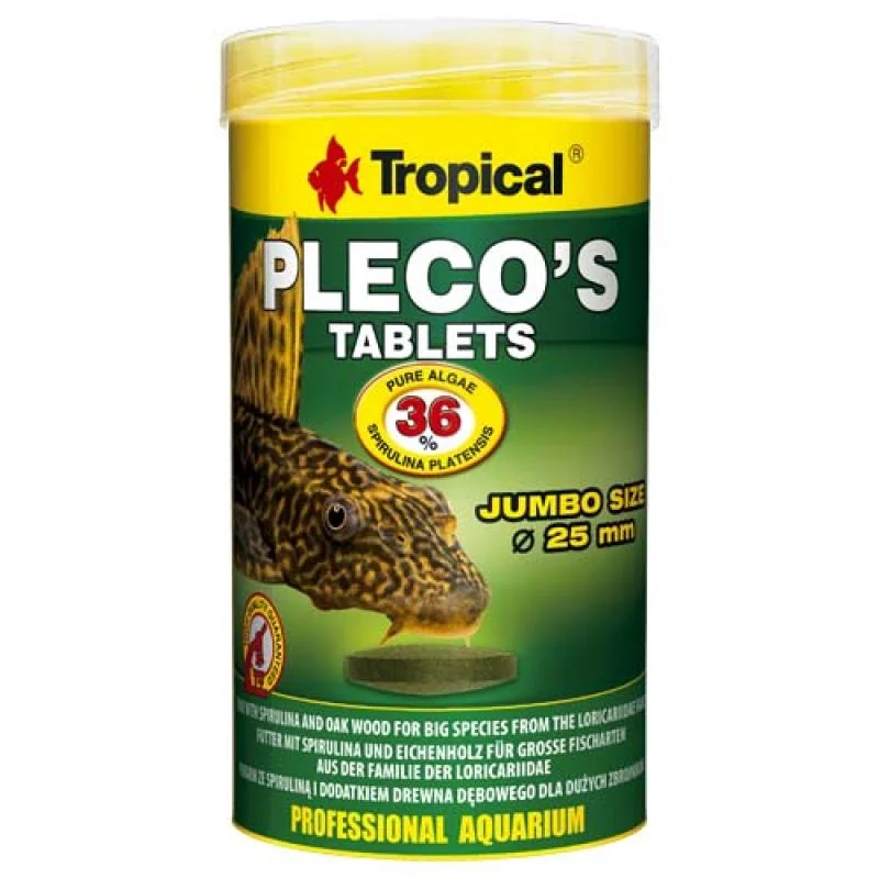 Tropical Pleco's Tablets 250ml/135g 48ks tabletové krmivo pro řasožravé ryby 