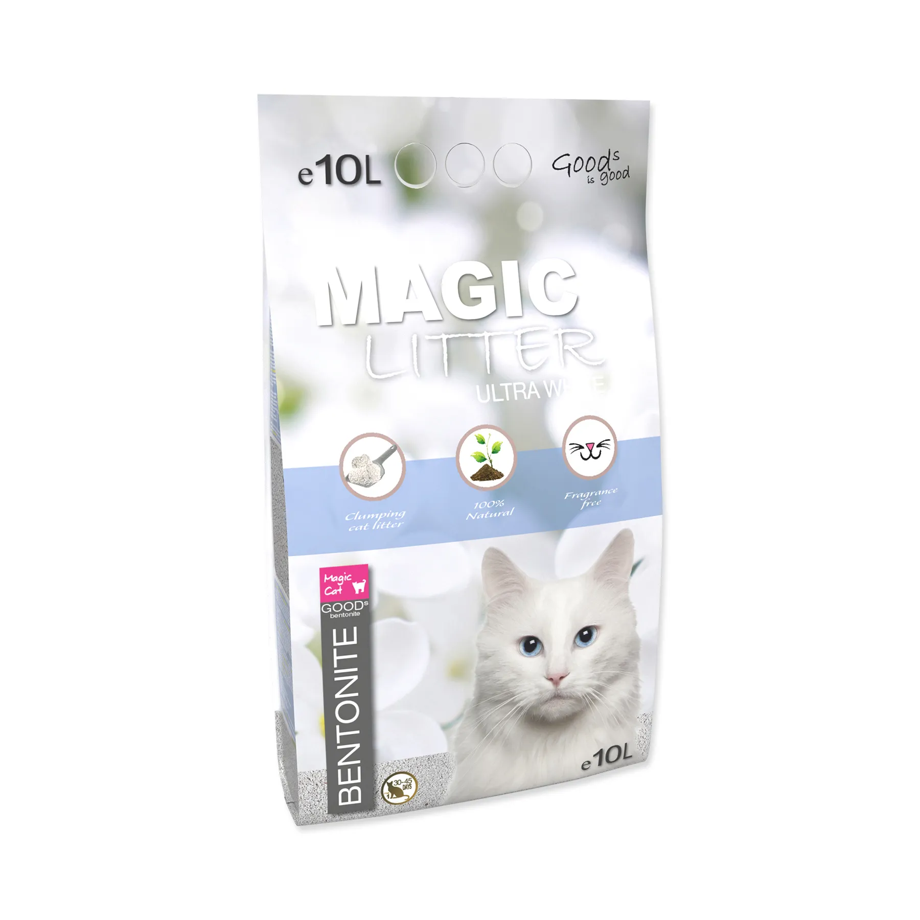 Magic Litter Bentonite Ultra White kočkolit 10 l