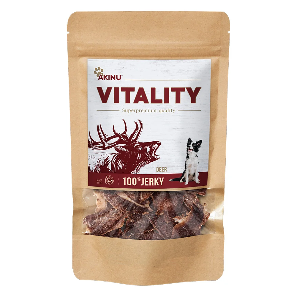 Akinu VITALITY Jerky jelen pamlsek pro psy 50 g