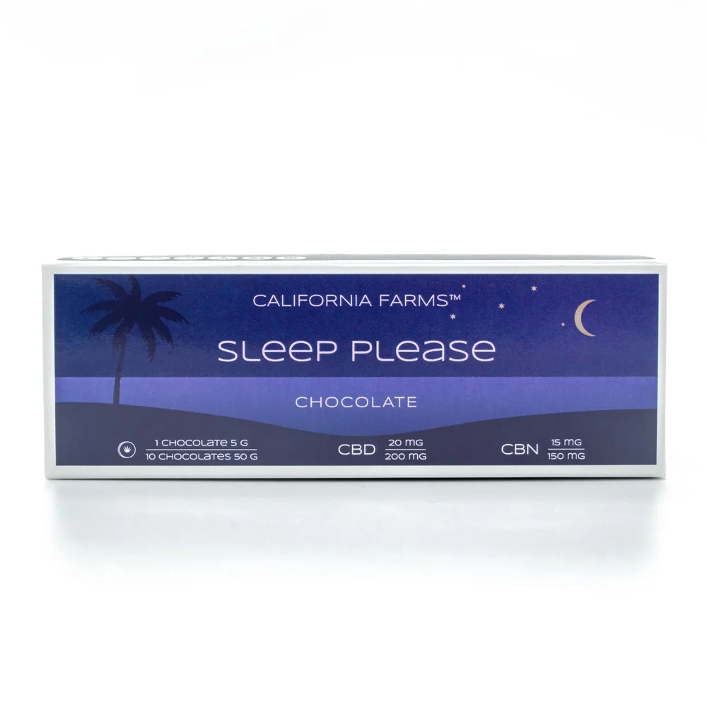 California Farms Sleep please 200 mg CBD/150 mg CBN čokoláda 10 ks