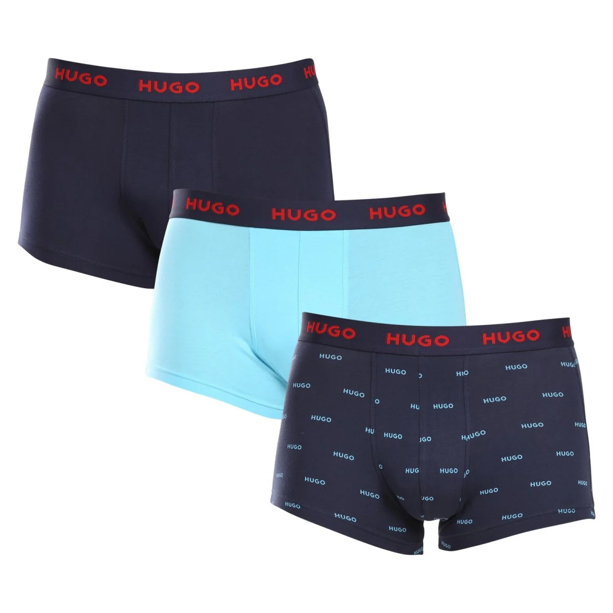 HUGO 3PACK pánské boxerky vícebarevné (50480170 440) M 