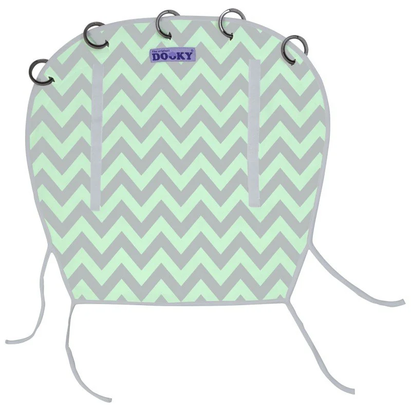 Dooky clona Reversible Mint/Grey Chevron 