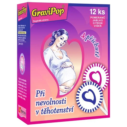 VitaHarmony GraviPop lízátka při nevolnosti v těhotenství 12 ks