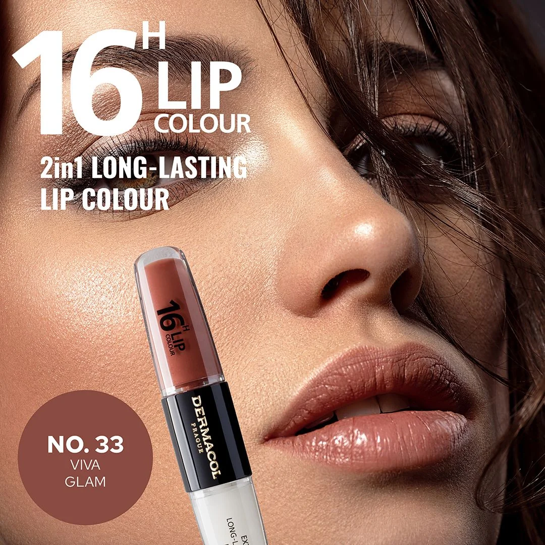 Dermacol 16h Lip Colour Dlouhotrvající barva na rty č. 33 2x4 ml