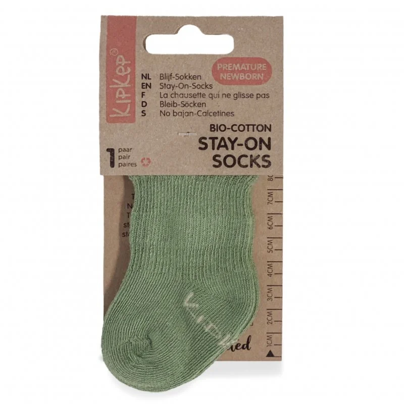 KipKep dětské ponožky Stay-on-Socks NEWBORN 1pár Calming Green 