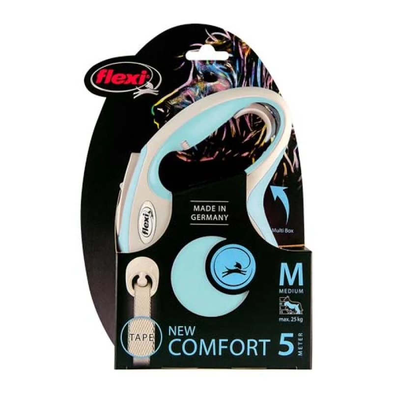 Flexi New Comfort M popruh 5m světle modrá do 25kg 