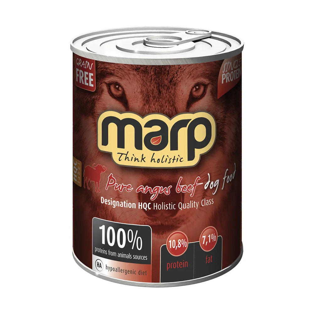 Marp Holistic Angus Beef Konzerva s hovězím krmivo pro psy 400 g