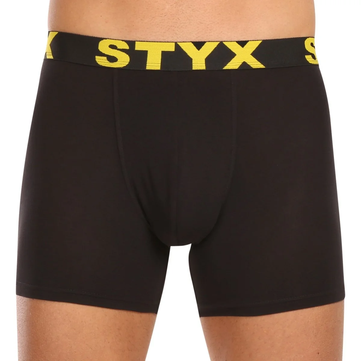 Styx 10PACK pánské boxerky long sportovní guma černé (10U9601) L 