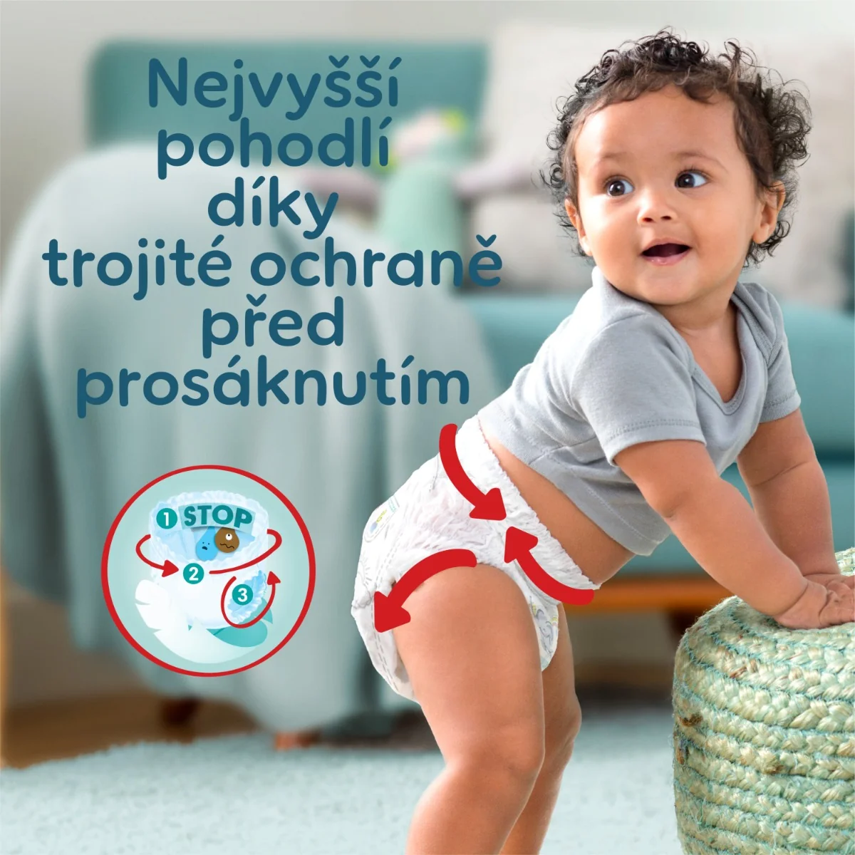 Pampers Premium Care Pants vel. 7 17+ kg plenkové kalhotky 27 ks