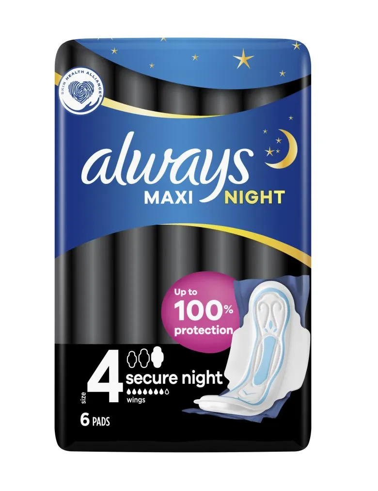 Always Maxi Secure Night vložky 6 ks