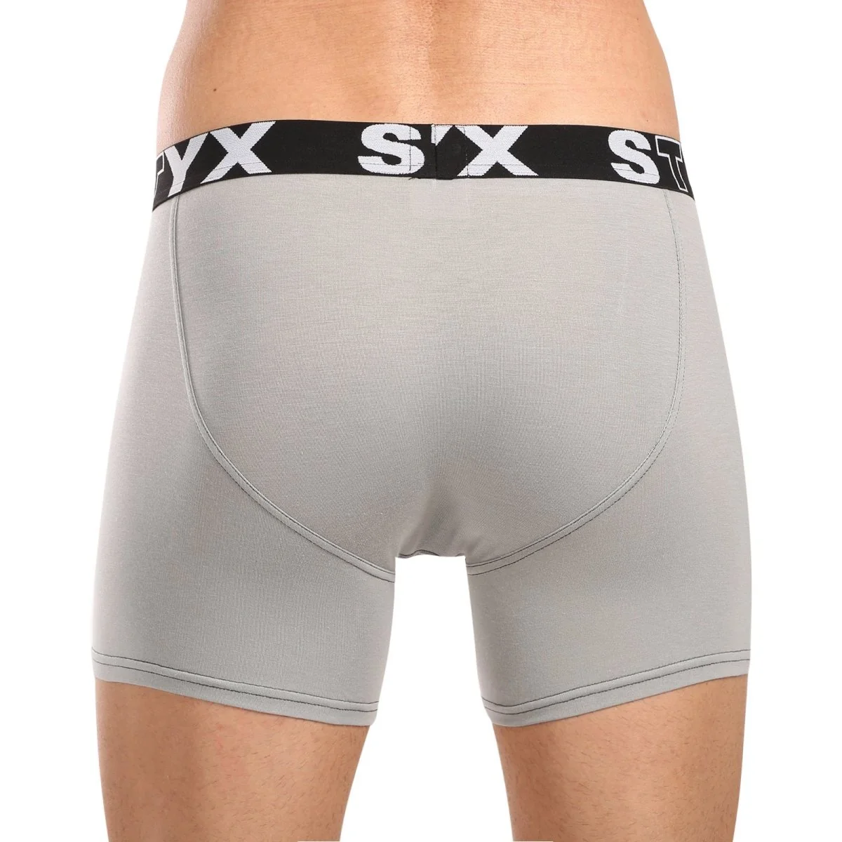 Styx Pánské boxerky long sportovní guma světle šedé (U1062) XL 