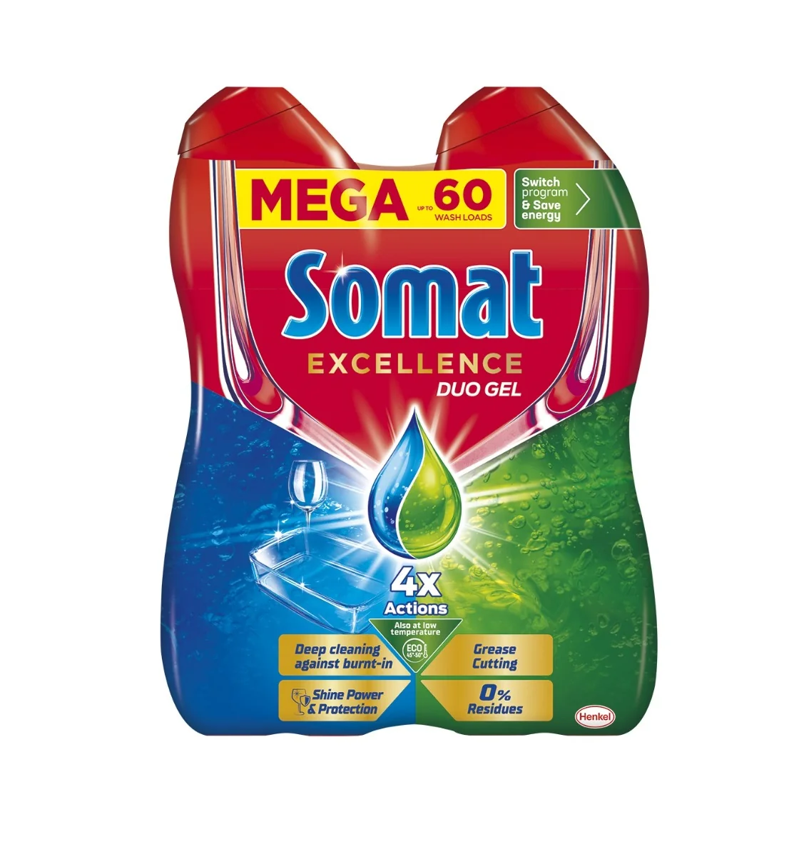 Somat Gel do myčky Excellence Anti-Grease 60 dávek 1080 ml