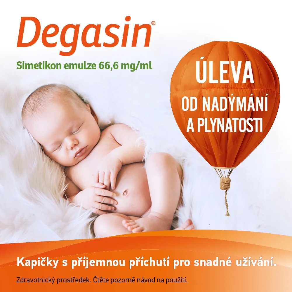 Degasin simetikon 66,6 mg/ml emulze při nadýmání 50 ml