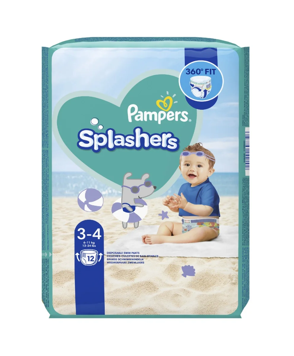 Pampers Splashers vel. 3–4 6–11 kg plenkové kalhotky 12 ks