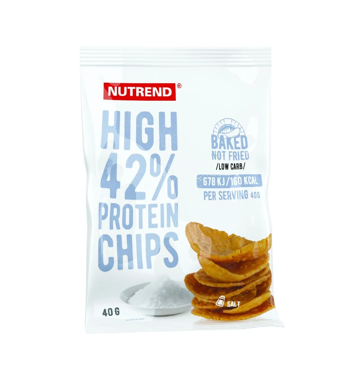 Nutrend High Protein Chips sůl 6x40 g