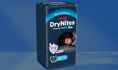 Hugggies. Noční spodní prádlo DryNites®.