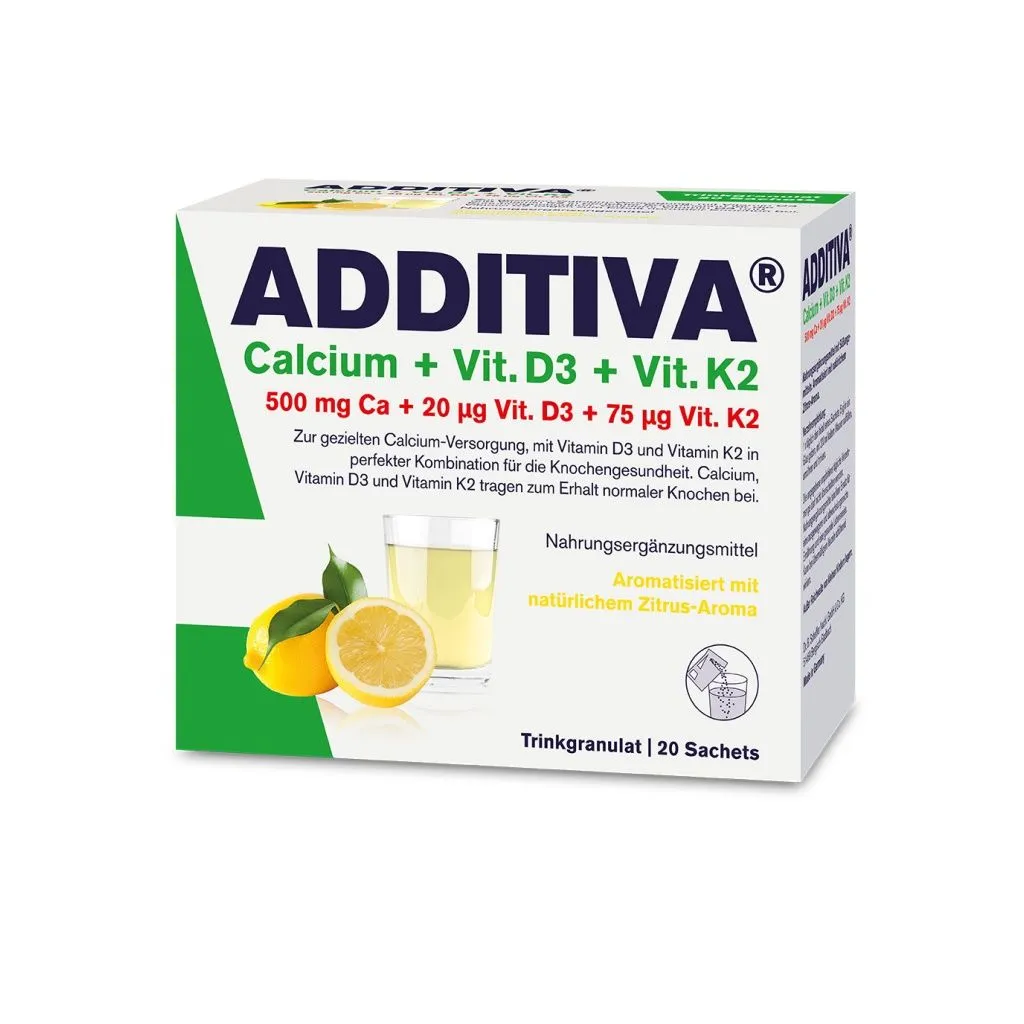 Additiva Calcium+Vit. D3+Vit. K2 nápoj 20 sáčků