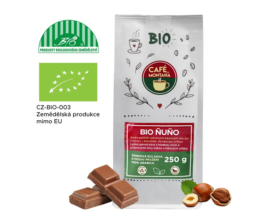 Café Montana Bio Nuno zrnková káva 250 g