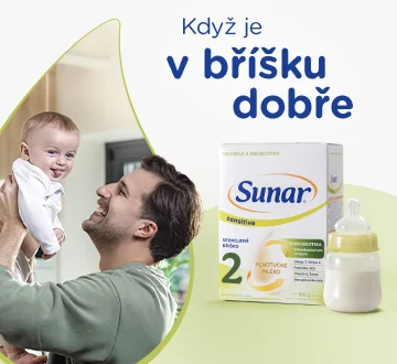 Sunar Sensitive. S probiotiky je v bříšku dobře.