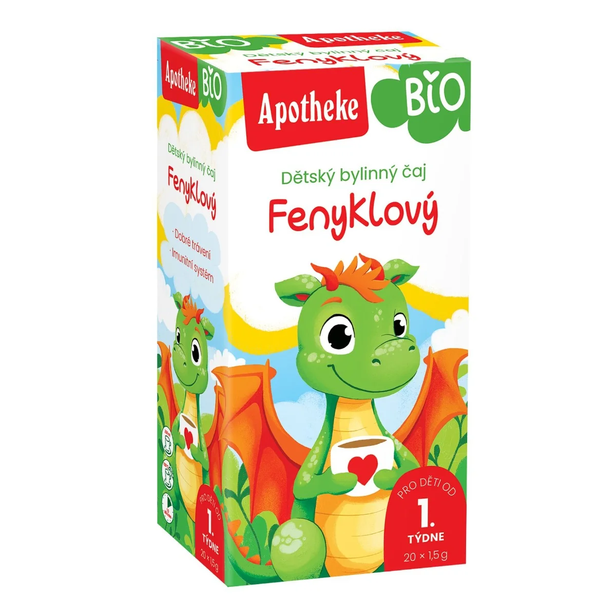 Apotheke BIO Dětský čaj fenyklový nálevové sáčky 20x1,5 g