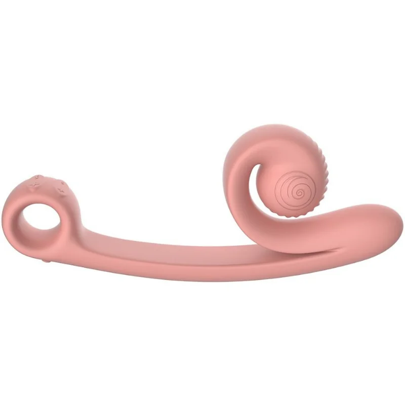 Snail Vibe Silikonový vibrátor Curve s výběžkem na klitoris 24 cm