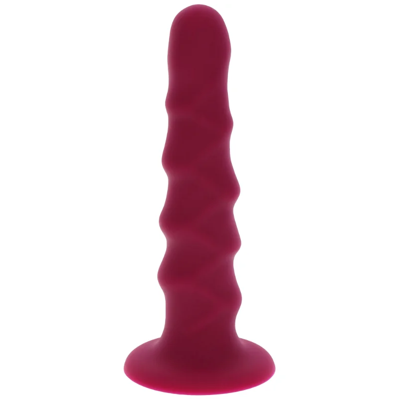 Toy Joy Silikonové dildo s přísavkou Ribbed Dong 16 cm