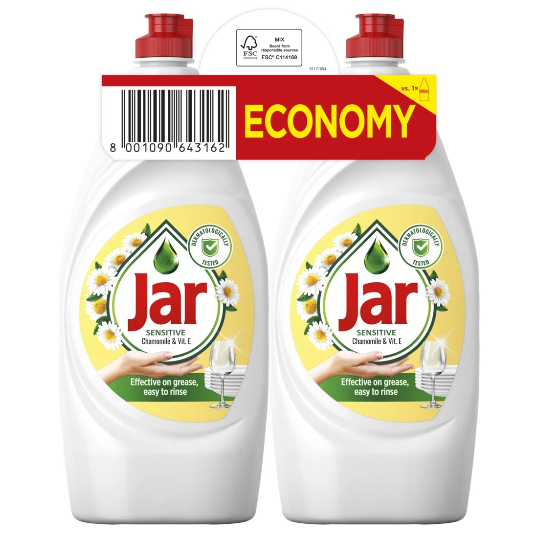 Jar Sensitive Prostředek na nádobí Chamomile 2x900 ml